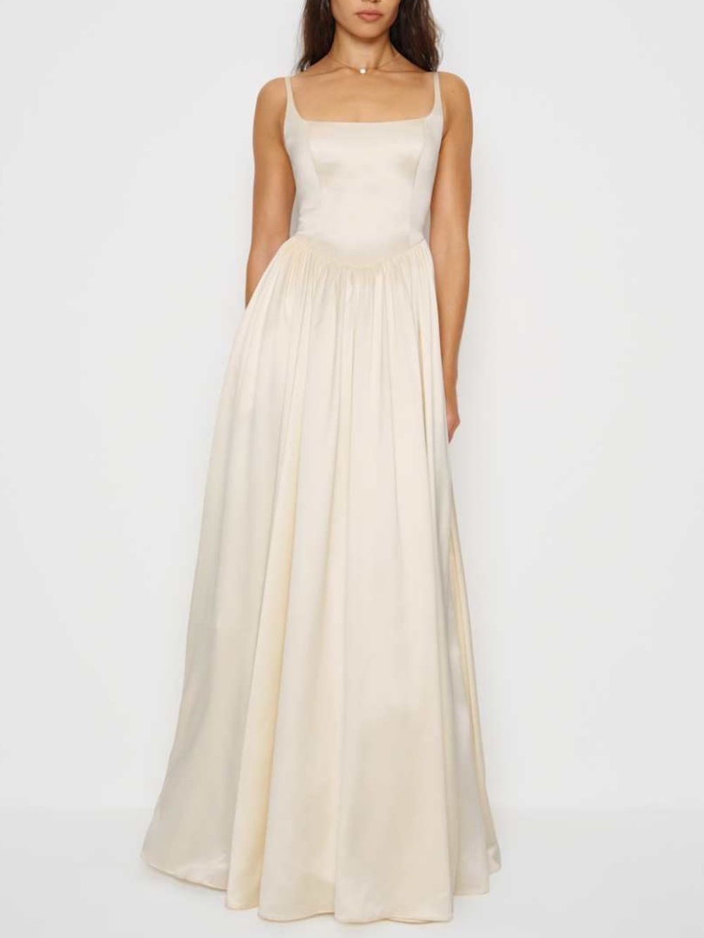 Reformation LIZ Ivory White Silk Maxi Dress Wedding Bridal Gown w/ tags Size 4
